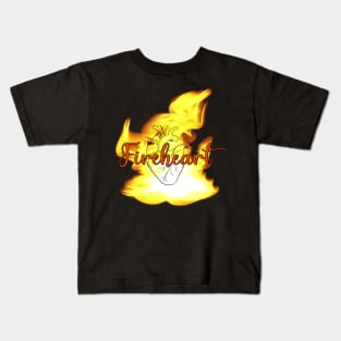 Fireheart with drawn heart Kids T-Shirt